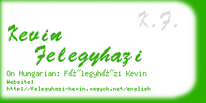 kevin felegyhazi business card